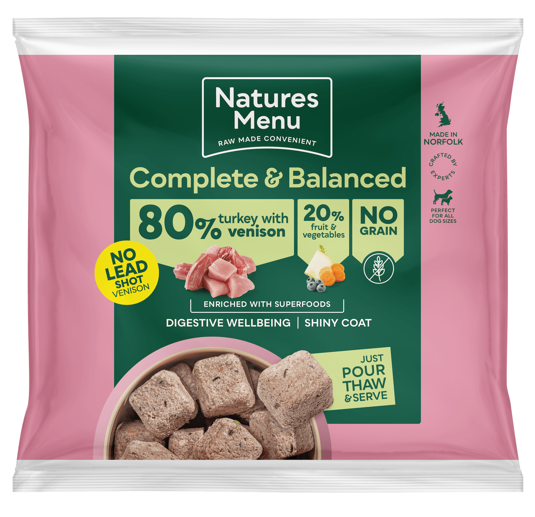 Complete and Balanced Raw 80/20 Nuggets 1KG (Natures Menu) - SnowPaw Store - Nature's Menu - Dog Food